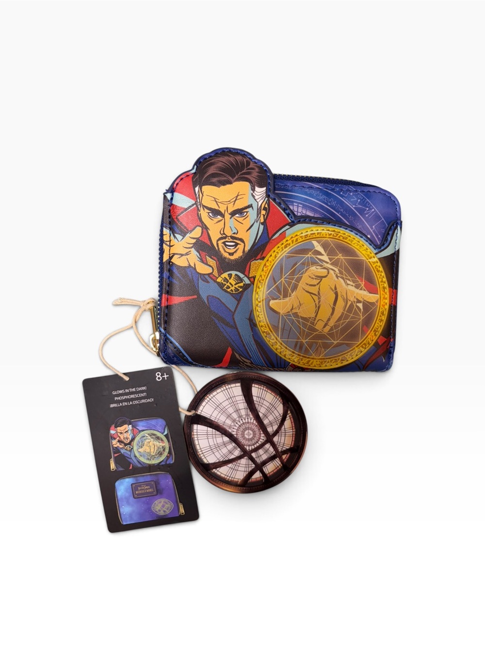 Loungefly Doctor Strange Multiverse of Madness Glow In The Dark Zip Wallet